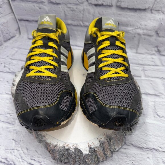 Adidas Marathon 10 adiPRENE Women's Size 10.5 Running Shoes Gray Yellow Sneakers - Picture 2 of 15